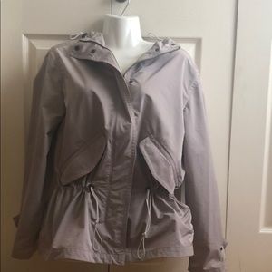 Coach hooded rain jacket.